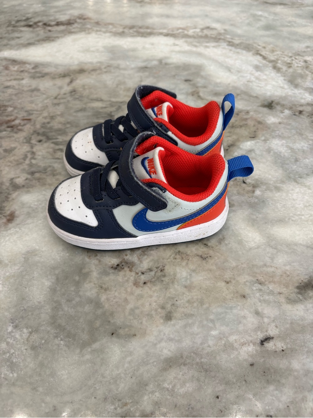 Nike Court Borough Low Recraft Toddler Navy/Orange 6c Athletic Sporty